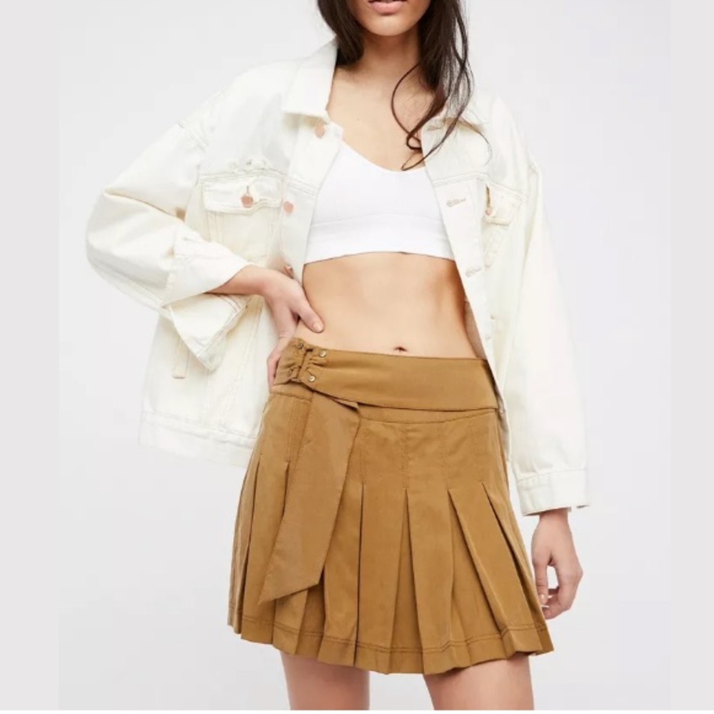 Free People Lost in Light Moss Mini Skirt Size 6
